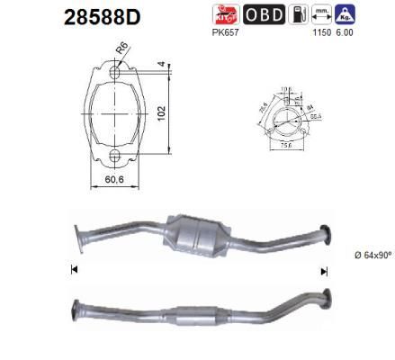 Katalizatoriaus keitiklis AS 28588D