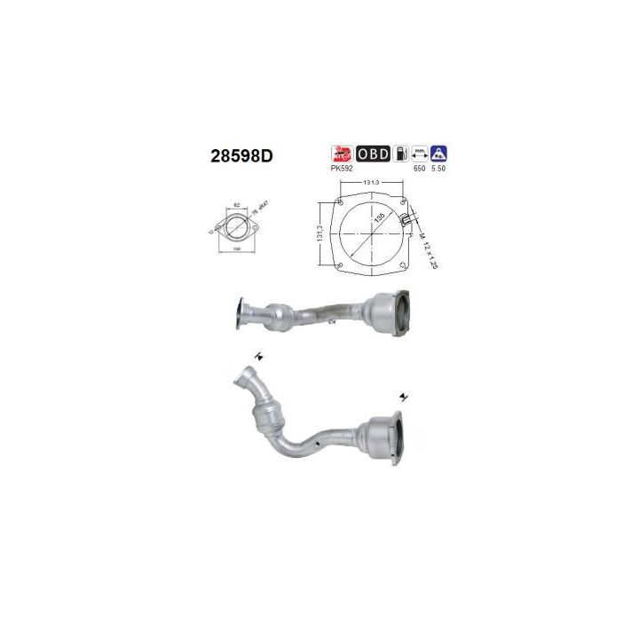 Katalizatoriaus keitiklis AS 28598D