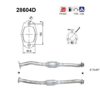 Katalizatoriaus keitiklis AS 28604D