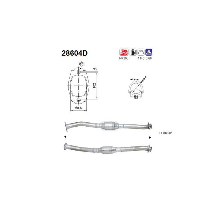 Katalizatoriaus keitiklis AS 28604D