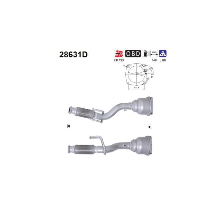 Katalizatoriaus keitiklis AS 28631D