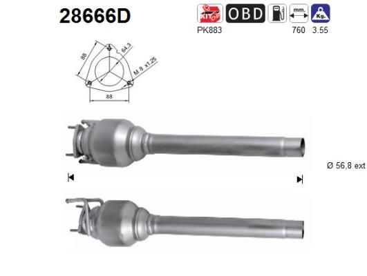 Katalizatoriaus keitiklis AS 28666D