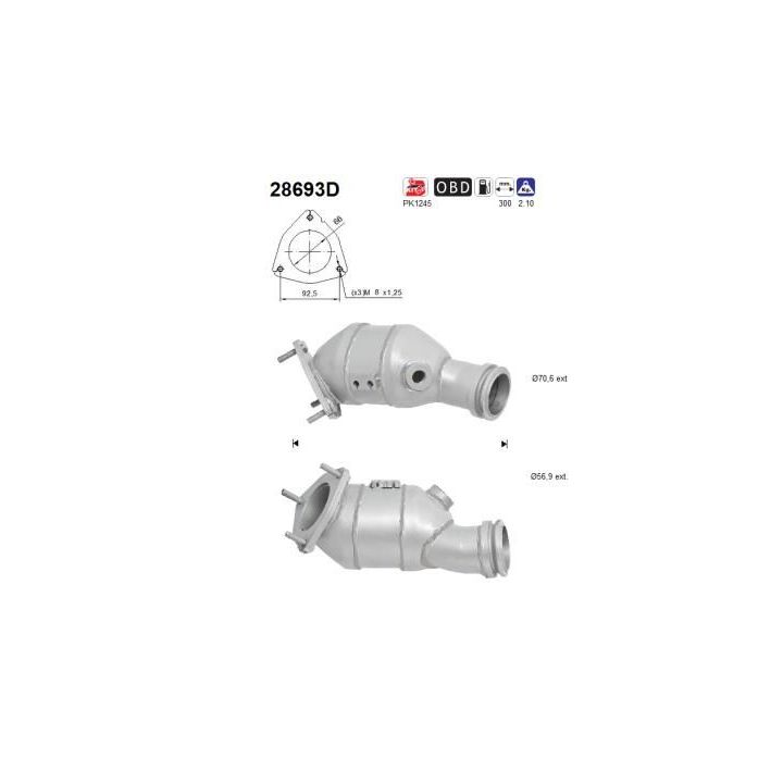 Katalizatoriaus keitiklis AS 28693D
