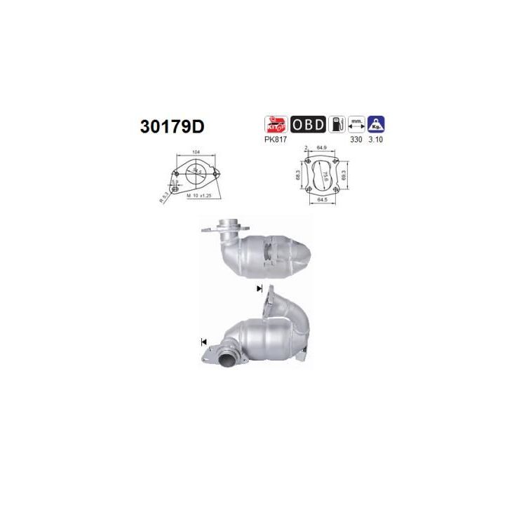 Katalizatoriaus keitiklis AS 30179D