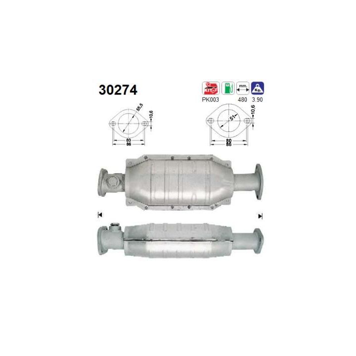 Katalizatoriaus keitiklis AS 30274