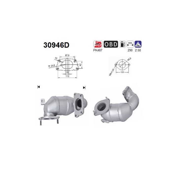 Katalizatoriaus keitiklis AS 30946D