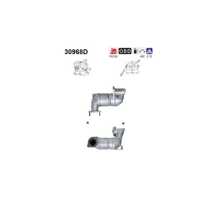 Katalizatoriaus keitiklis AS 30968D