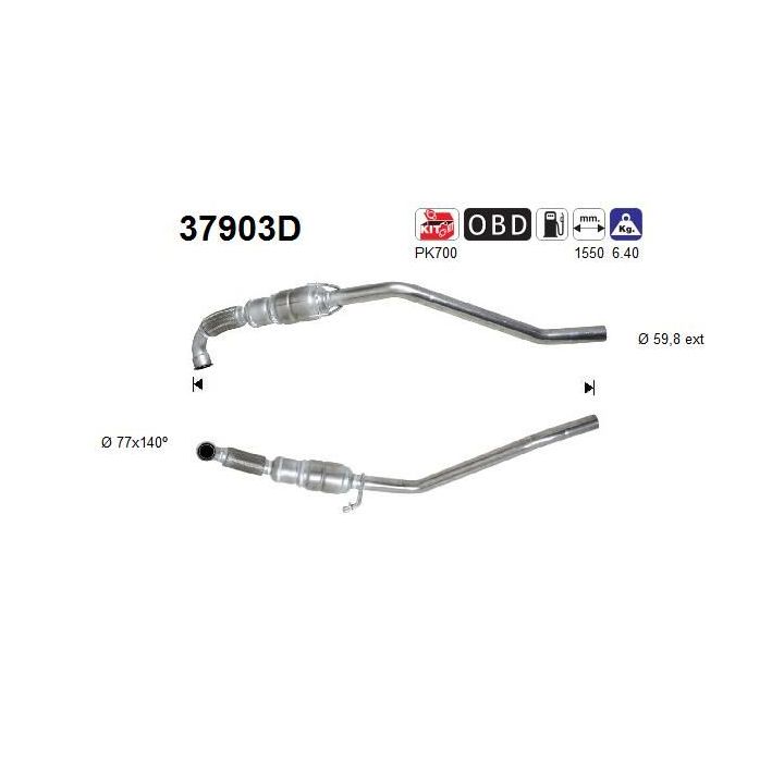 Katalizatoriaus keitiklis AS 37903D