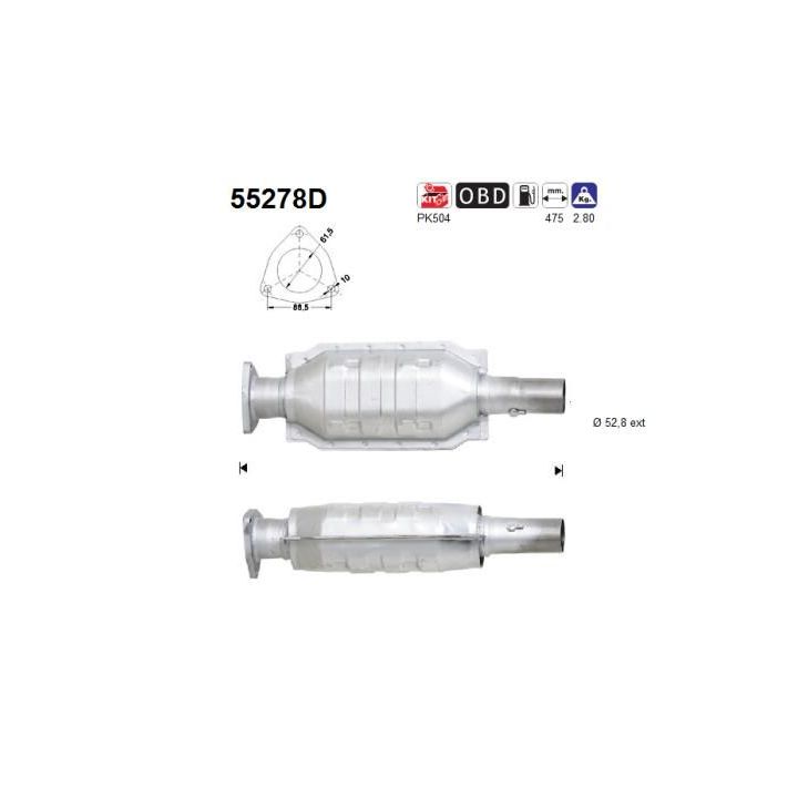 Katalizatoriaus keitiklis AS 55278D