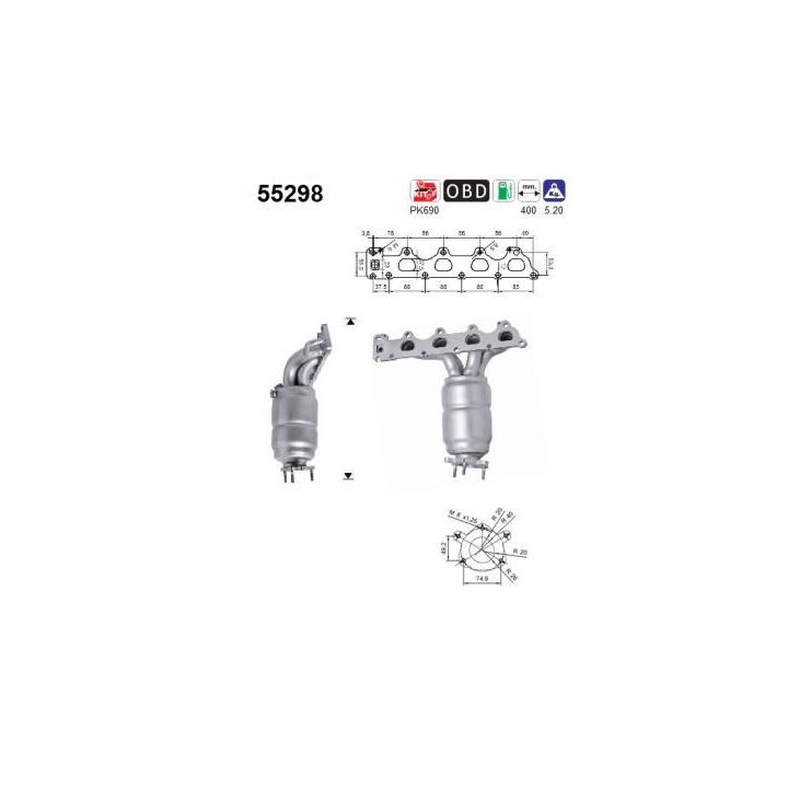 Katalizatoriaus keitiklis AS 55298