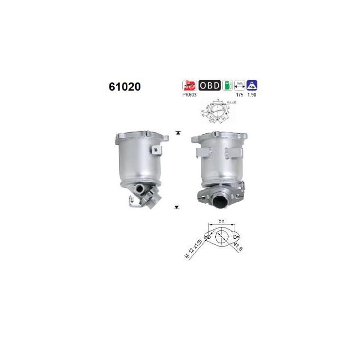 Katalizatoriaus keitiklis AS 61020