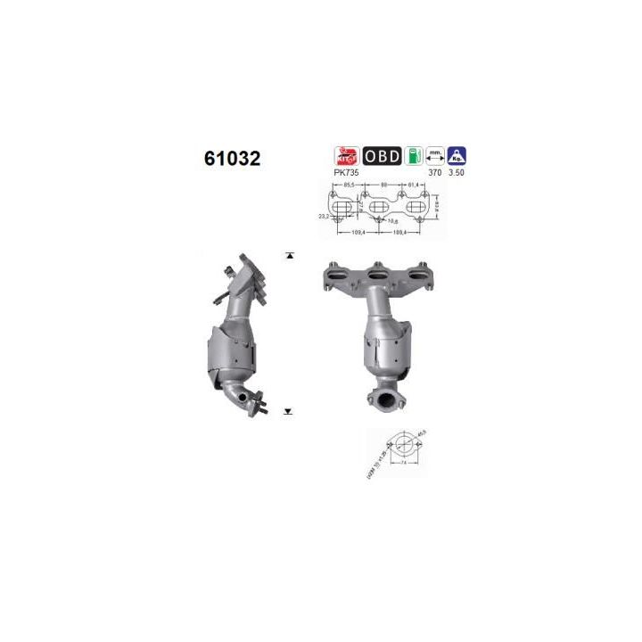 Katalizatoriaus keitiklis AS 61032