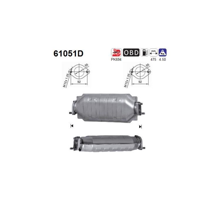 Katalizatoriaus keitiklis AS 61051D