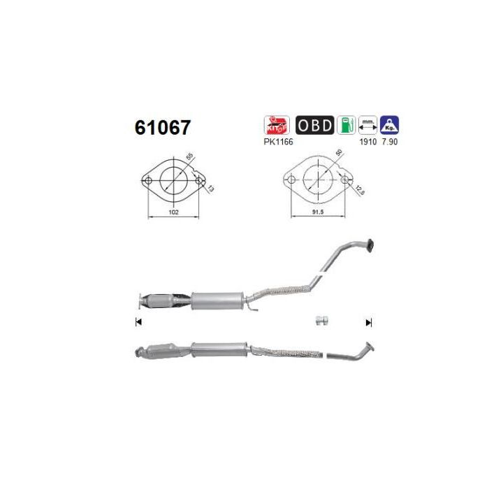 Katalizatoriaus keitiklis AS 61067