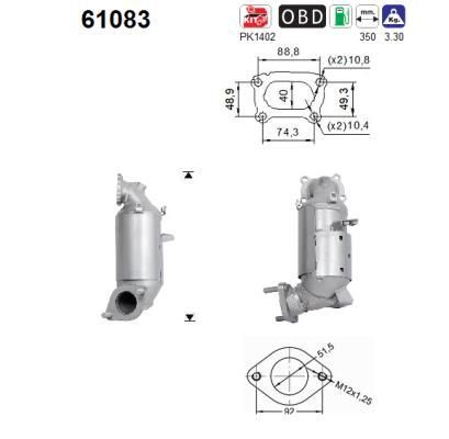 Katalizatoriaus keitiklis AS 61083
