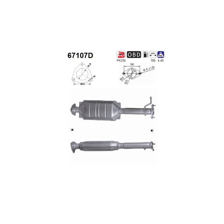 Katalizatoriaus keitiklis AS 67107D
