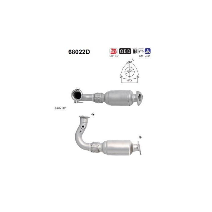 Katalizatoriaus keitiklis AS 68022D