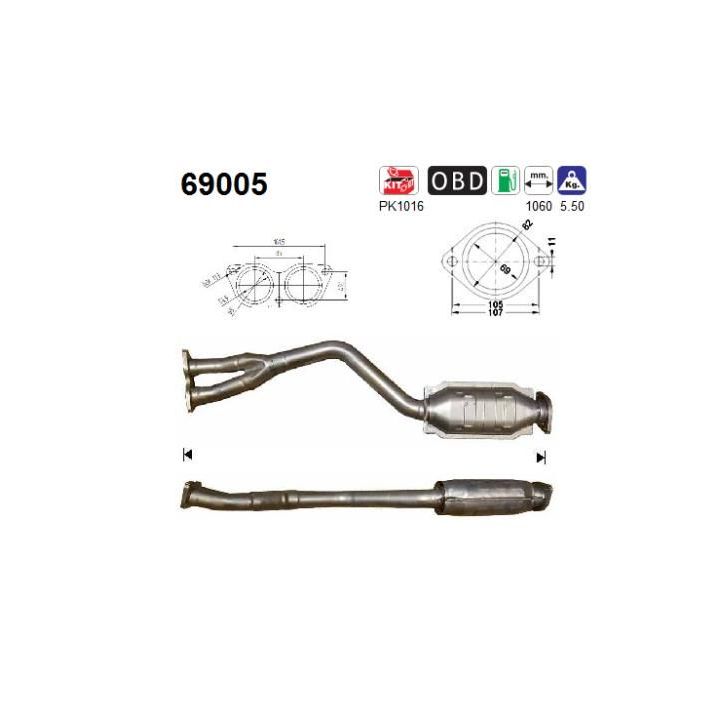 Katalizatoriaus keitiklis AS 69005