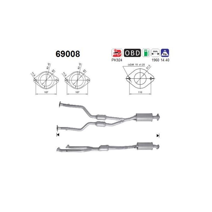 Katalizatoriaus keitiklis AS 69008