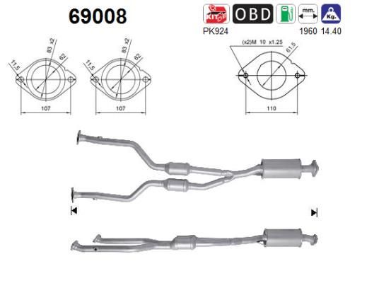 Katalizatoriaus keitiklis AS 69008
