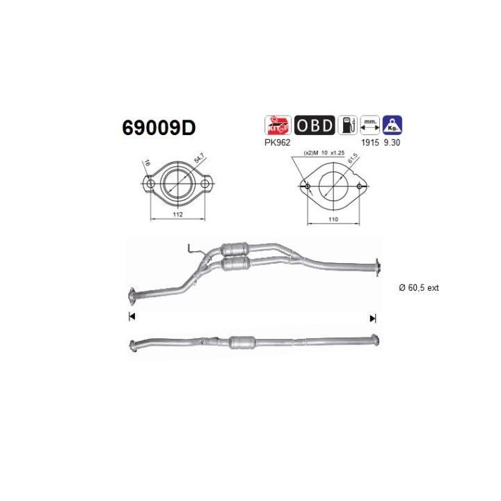 Katalizatoriaus keitiklis AS 69009D