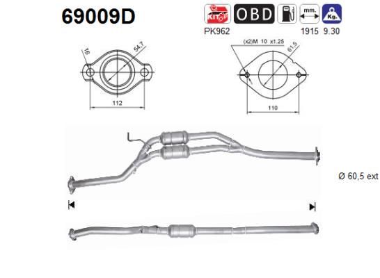 Katalizatoriaus keitiklis AS 69009D
