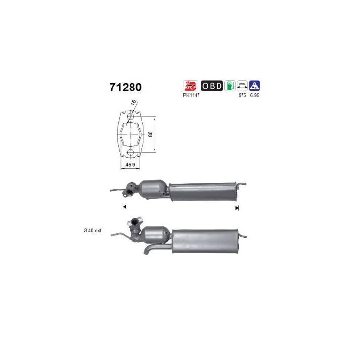 Katalizatoriaus keitiklis AS 71280