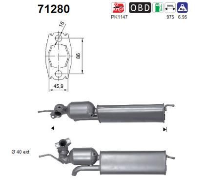 Katalizatoriaus keitiklis AS 71280