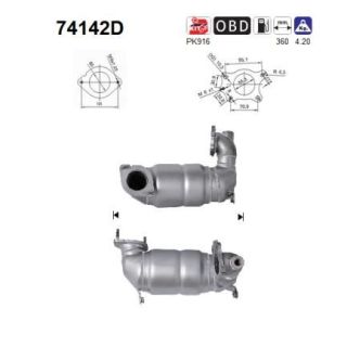 Katalizatoriaus keitiklis AS 74142D