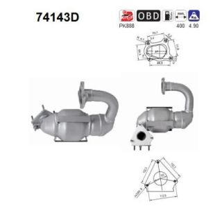Katalizatoriaus keitiklis AS 74143D