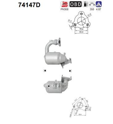 Katalizatoriaus keitiklis AS 74147D