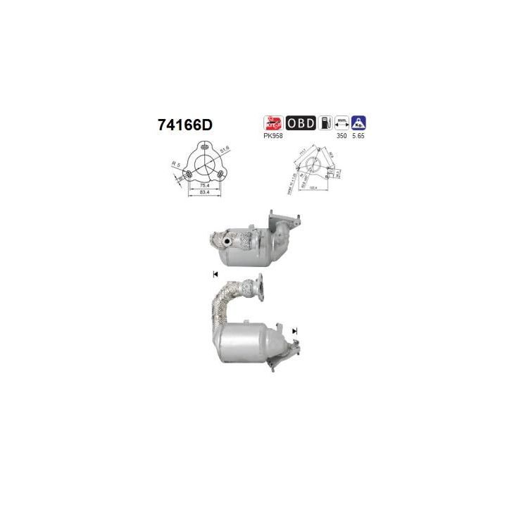 Katalizatoriaus keitiklis AS 74166D