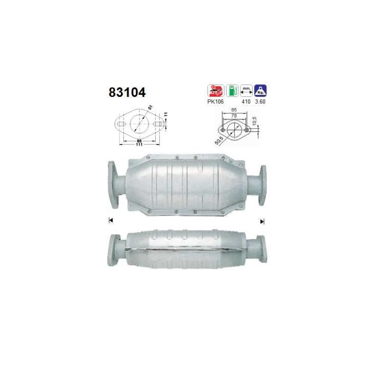 Katalizatoriaus keitiklis AS 83104