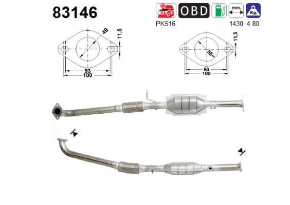 Katalizatoriaus keitiklis AS 83146