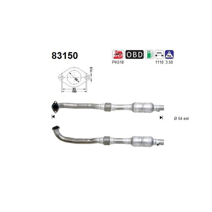 Katalizatoriaus keitiklis AS 83150