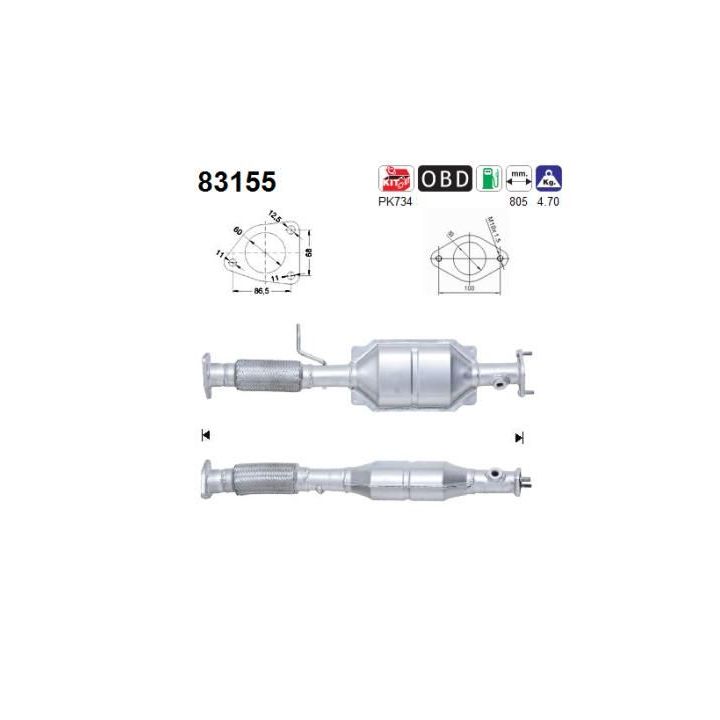 Katalizatoriaus keitiklis AS 83155