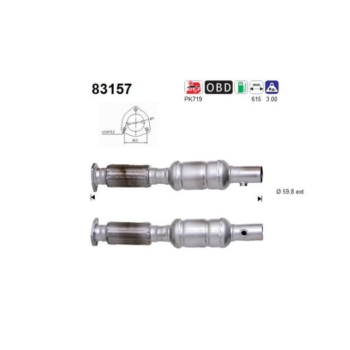 Katalizatoriaus keitiklis AS 83157