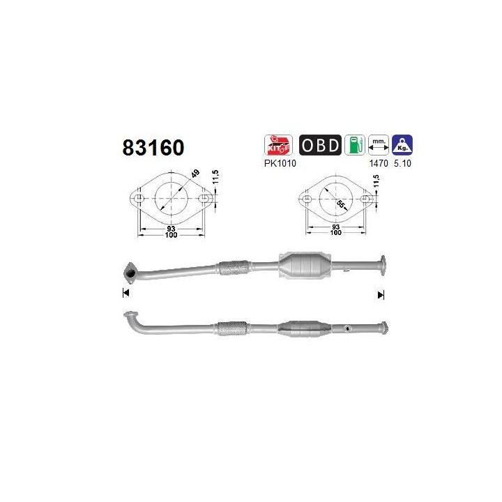 Katalizatoriaus keitiklis AS 83160