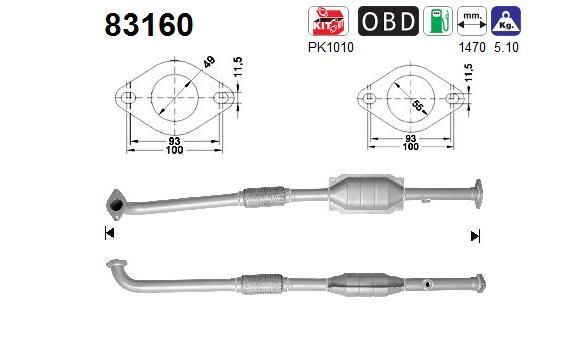Katalizatoriaus keitiklis AS 83160