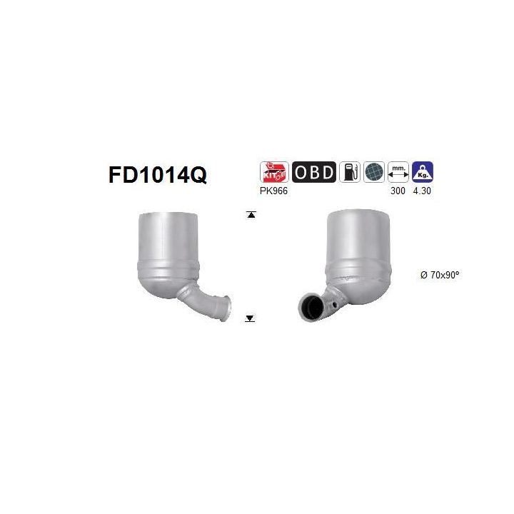 Suodžių / kietųjų dalelių filtras, išmetimo sistema AS FD1014Q