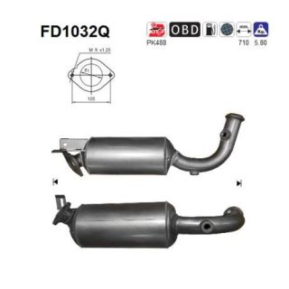 Suodžių / kietųjų dalelių filtras, išmetimo sistema AS FD1032Q