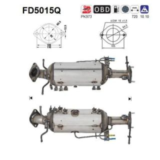 Suodžių / kietųjų dalelių filtras, išmetimo sistema AS FD5015Q