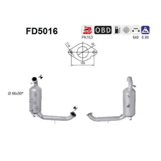 Suodžių / kietųjų dalelių filtras, išmetimo sistema AS FD5016