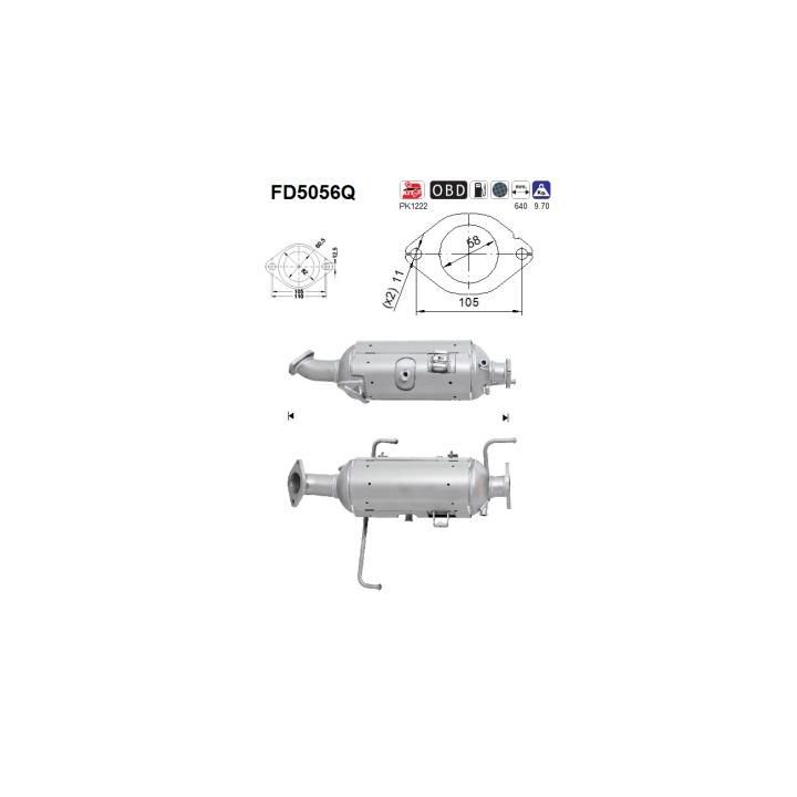 Suodžių / kietųjų dalelių filtras, išmetimo sistema AS FD5056Q