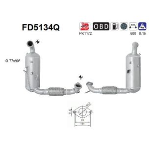 Suodžių / kietųjų dalelių filtras, išmetimo sistema AS FD5134Q