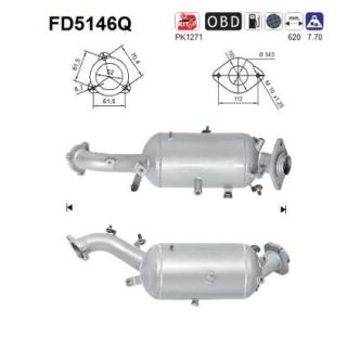 Suodžių / kietųjų dalelių filtras, išmetimo sistema AS FD5146Q