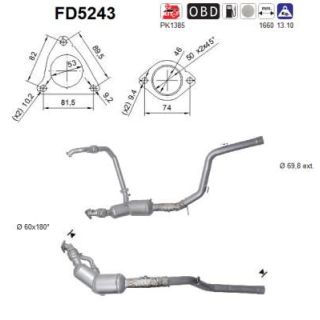Suodžių / kietųjų dalelių filtras, išmetimo sistema AS FD5243