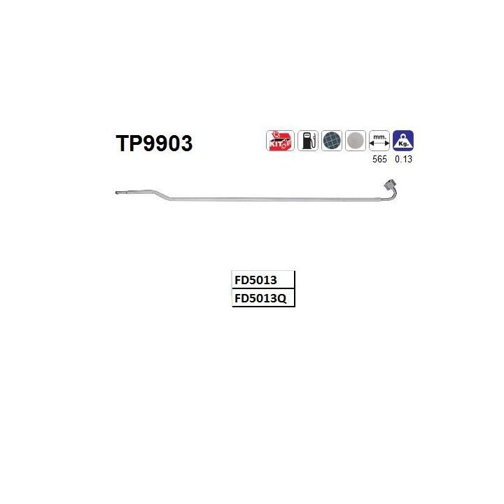 Slėgio vamzdelis, slėgio jutiklis (suodžių/dalelių filtras) AS TP9903