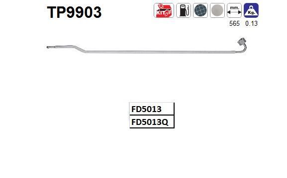 Slėgio vamzdelis, slėgio jutiklis (suodžių/dalelių filtras) AS TP9903
