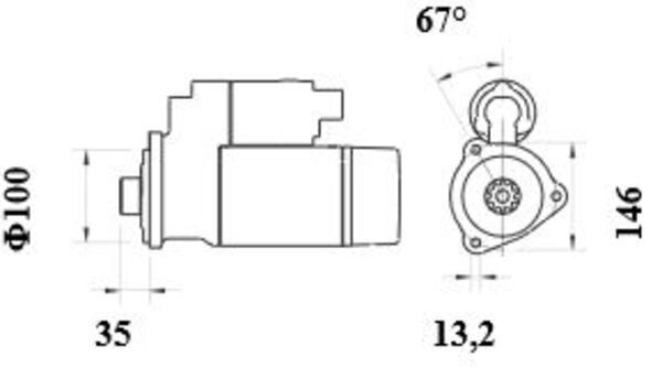 Starteris MAHLE MS 1000